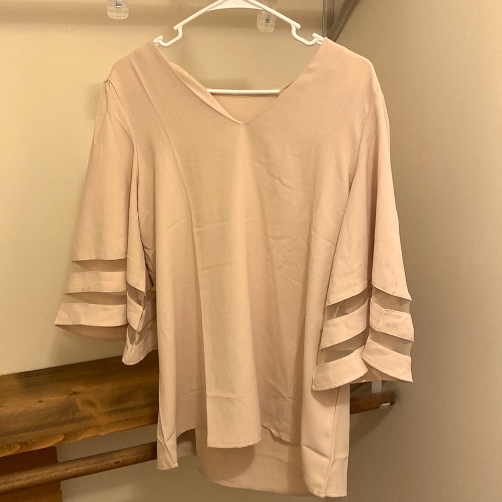 beige blouse